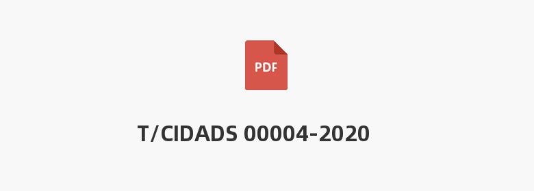 T/CIDADS 00004-2020